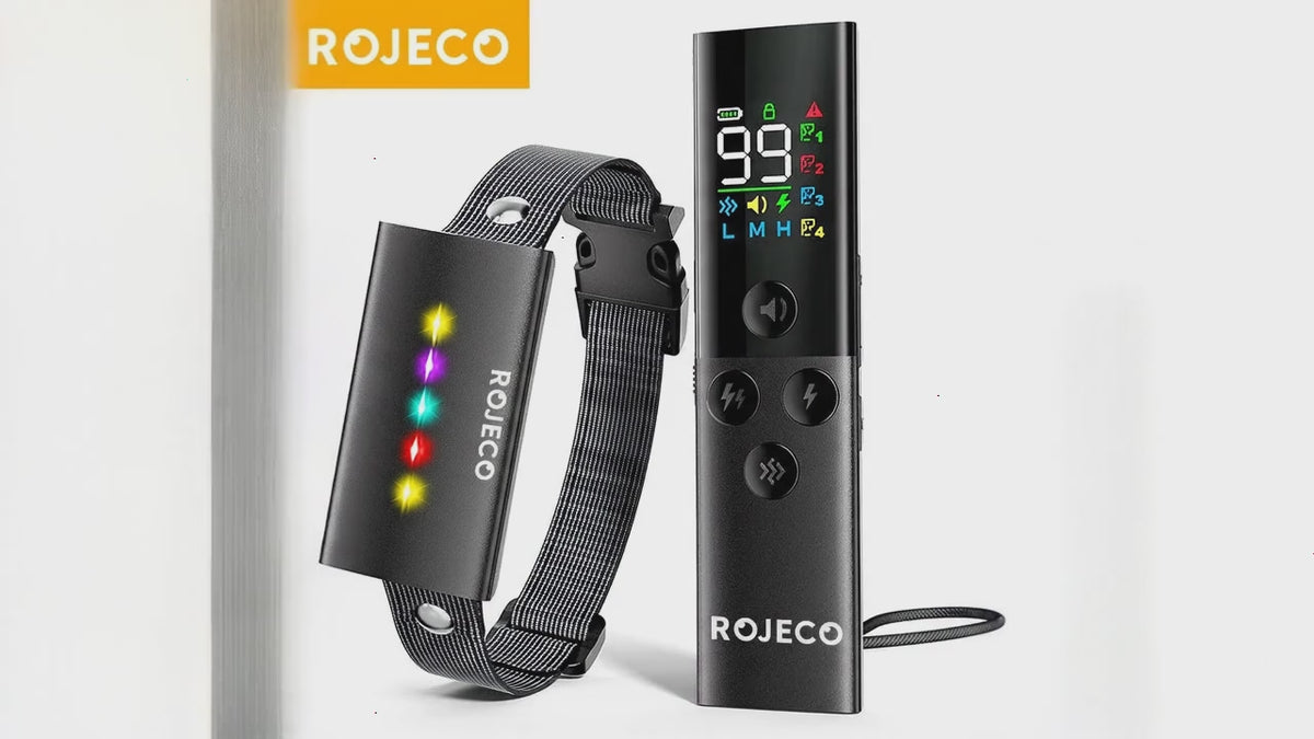 طوق تدريب الكلاب الذكي من ROJECO (مدى 1600 قدم ومقاوم للماء)