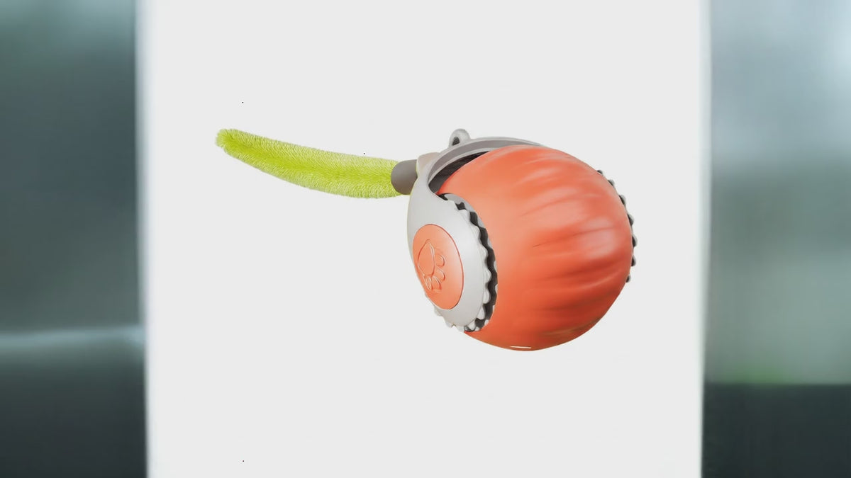 Automatisk kattleksaksboll | Självrörlig lekboll i silikon